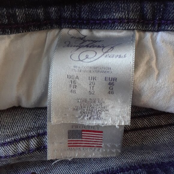 NYDJ High Rise Straight Leg Size 16 Medium Wash - Picture 13 of 14